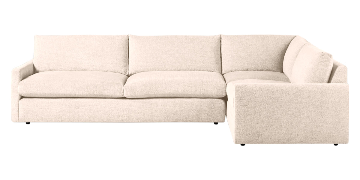 Plush Fabric Ivory | Camden Sarah L Sectional | Valley Ridge Furniture