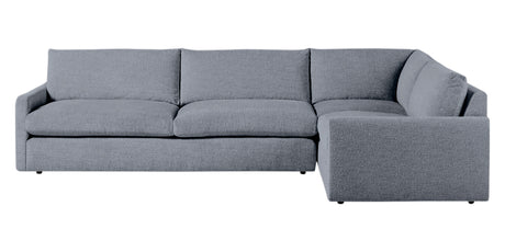 Plush Fabric Mineral | Camden Sarah L Sectional | Valley Ridge Furniture