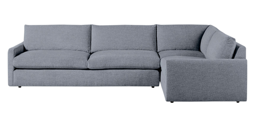 Plush Fabric Mineral | Camden Sarah L Sectional | Valley Ridge Furniture