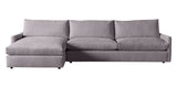 Plush Fabric Greystone | Camden Sarah Sectional w/Chaise | Valley Ridge Furniture
