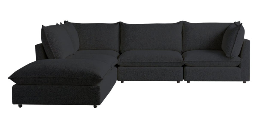 Burbank Fabric Charcoal | Camden Cameron 5-Piece Sectional | Valley Ridge Furniture