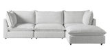 Burbank Fabric Pepper | Camden Cameron 4-Piece Sectional | Valley Ridge Furniture