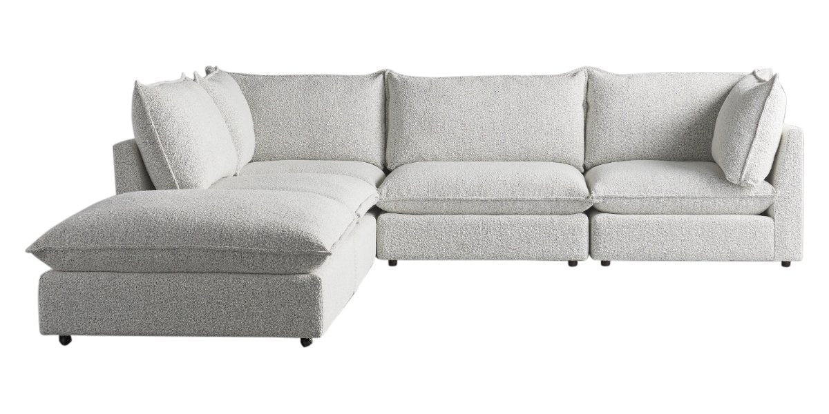 Burbank Fabric Pepper | Camden Cameron 5-Piece Sectional | Valley Ridge Furniture