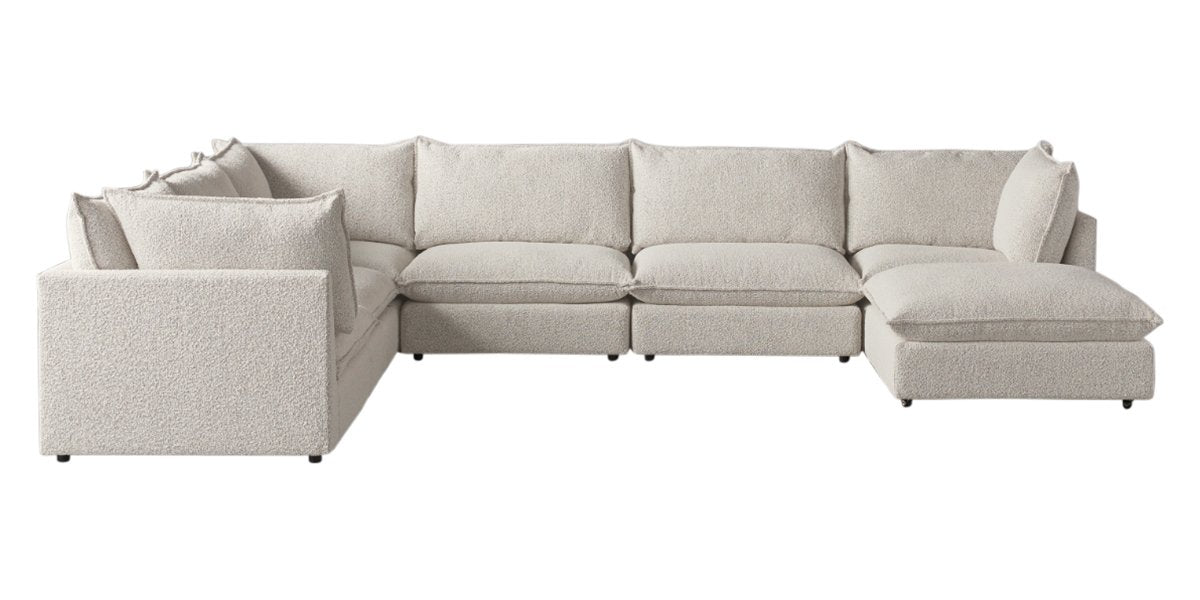 Burbank Fabric Sand | Camden Cameron 7-Piece Sectional | Valley Ridge Furniture