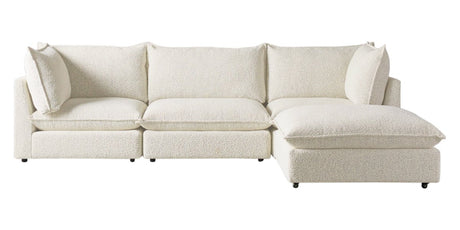 Burbank Fabric Cream | Camden Cameron 4-Piece Sectional | Valley Ridge Furniture