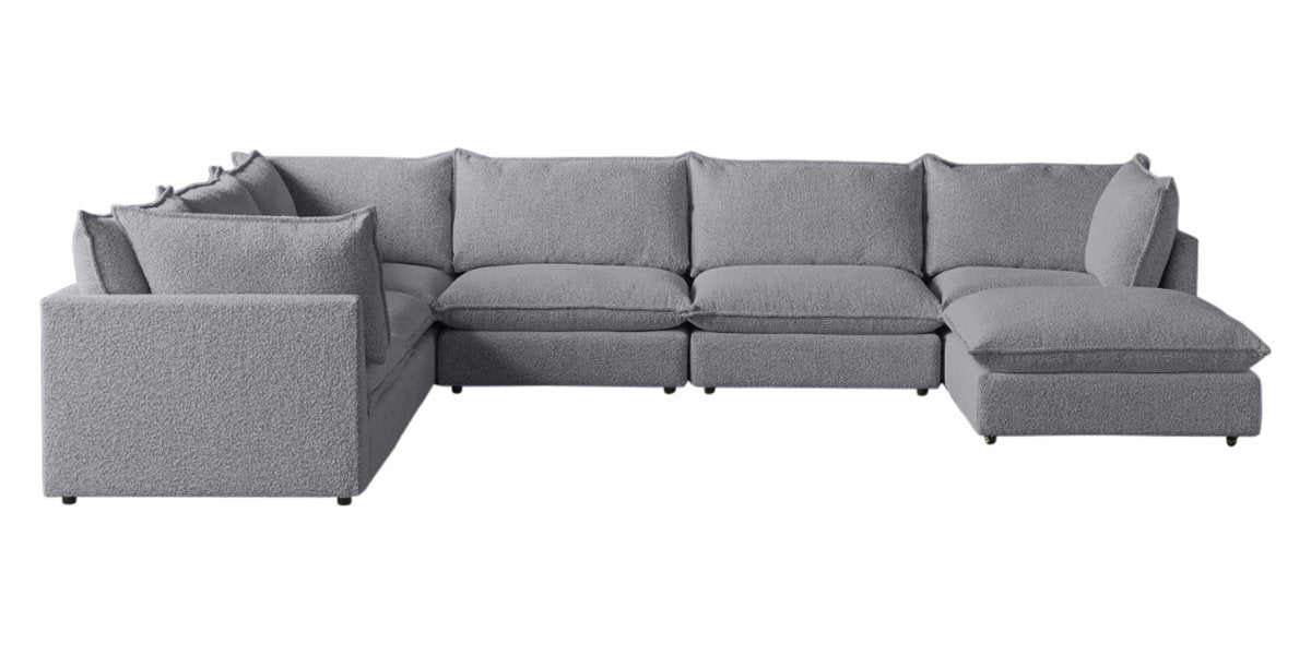 Burbank Fabric Stone | Camden Cameron 7-Piece Sectional | Valley Ridge Furniture