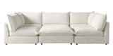 Burbank Fabric Cream | Camden Cameron 6-Piece Pit Sectional | Valley Ridge Furniture