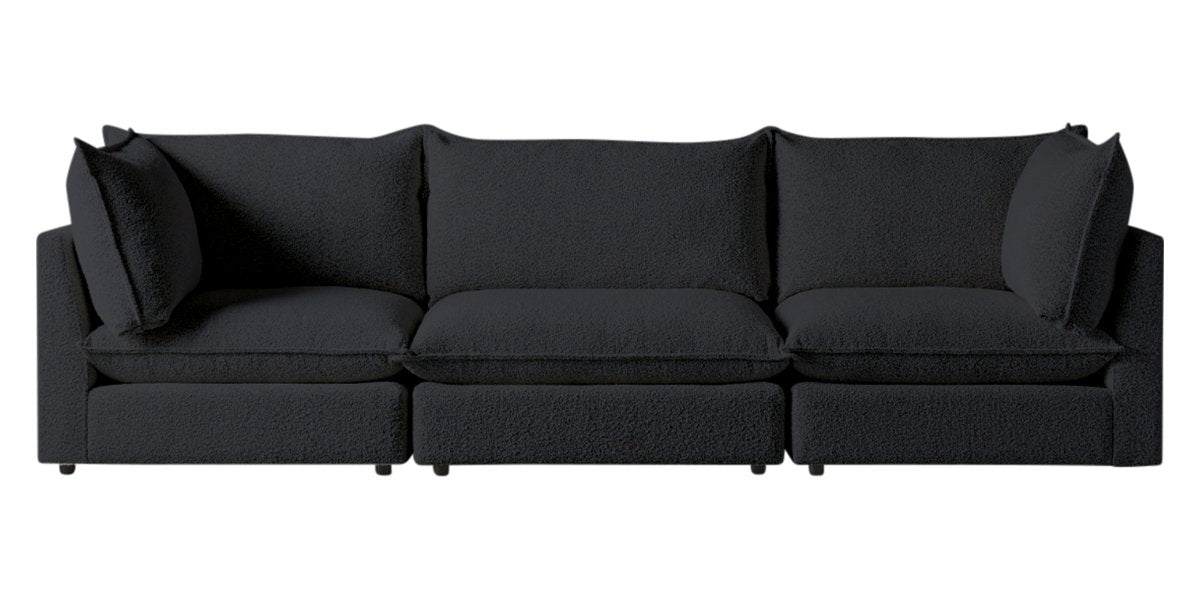 Burbank Fabric Charcoal | Camden Cameron 3-Piece Sectional | Valley Ridge Furniture