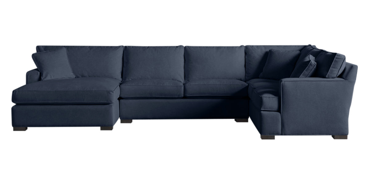 Vertual Fabric Ink | Camden 3-Piece Large Chaise Sectional | Valley Ridge Furniture
