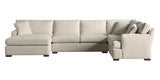 Vertual Fabric Linen | Camden 3-Piece Large Chaise Sectional | Valley Ridge Furniture