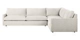 Plush Fabric Linen | Camden Sarah 3-Piece Corner Sectional | Valley Ridge Furniture