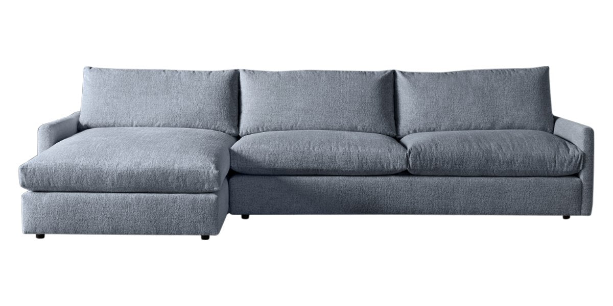 Plush Fabric Mineral | Camden Sarah Sectional w/Chaise | Valley Ridge Furniture