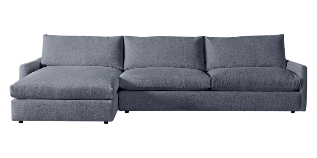 Plush Fabric Indigo | Camden Sarah Sectional w/Chaise | Valley Ridge Furniture