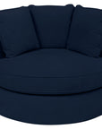 View Fabric Indigo | Camden Cuddle Chair | Valley Ridge Furniture