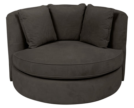 View Fabric Pewter | Camden Cuddle Chair | Valley Ridge Furniture