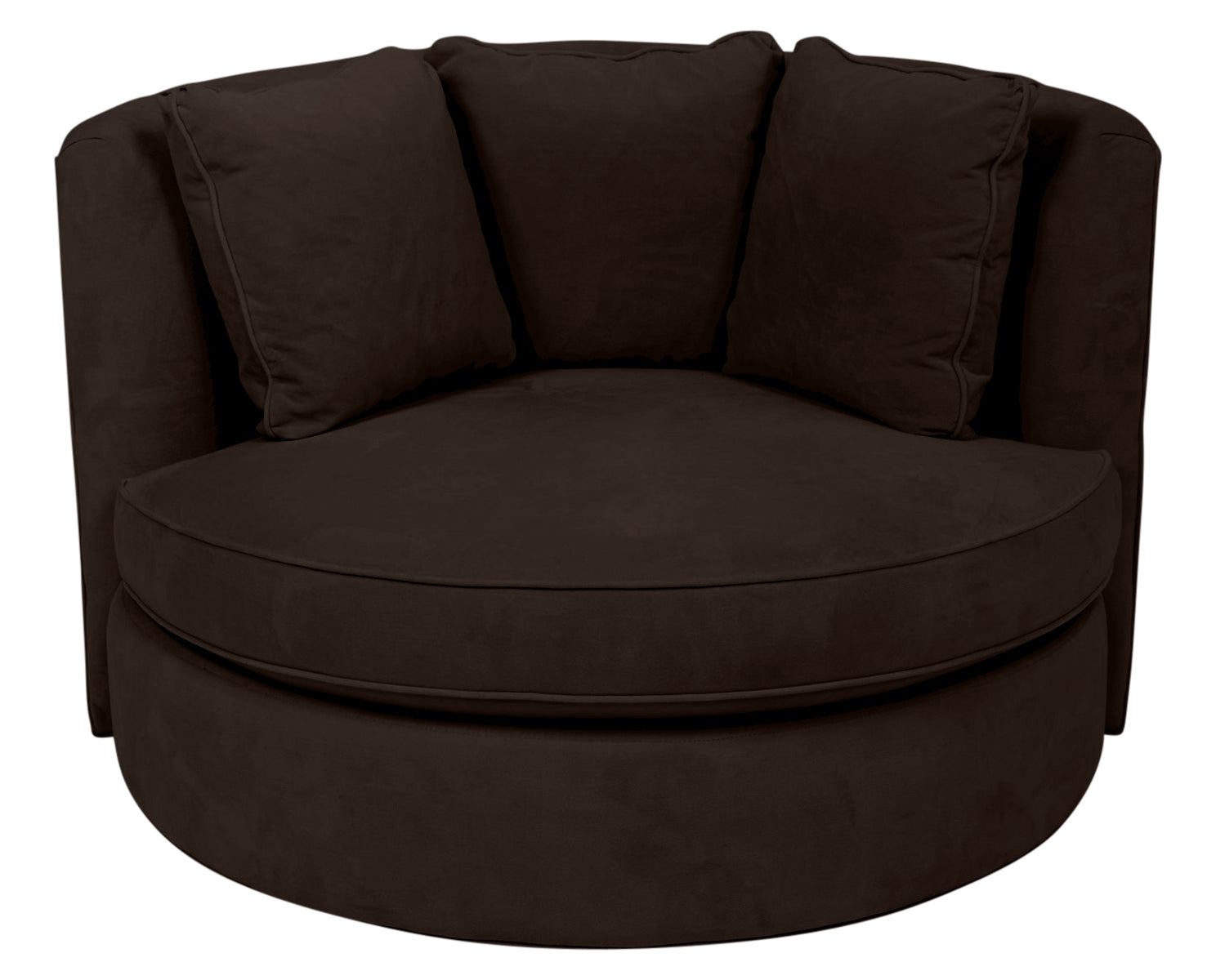 View Fabric Walnut | Camden Cuddle Chair | Valley Ridge Furniture