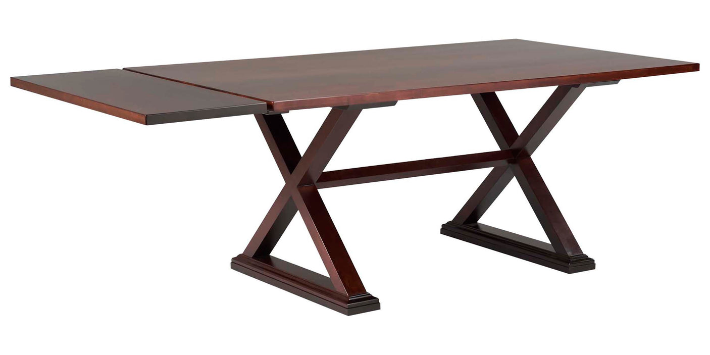 Table as Shown | Cardinal Woodcraft Gropius Dining Table | Valley Ridge Furniture