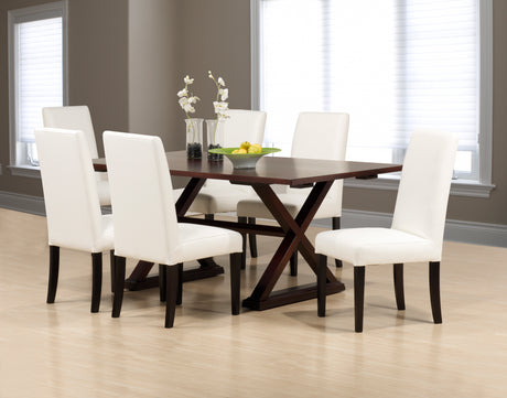 Table as Shown | Cardinal Woodcraft Gropius Dining Table | Valley Ridge Furniture