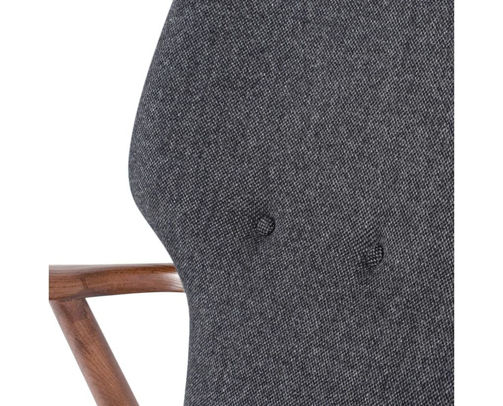 Nuevo Fabric Dark Grey Wool | Nuevo Living Patrik Chair | Valley Ridge Furniture