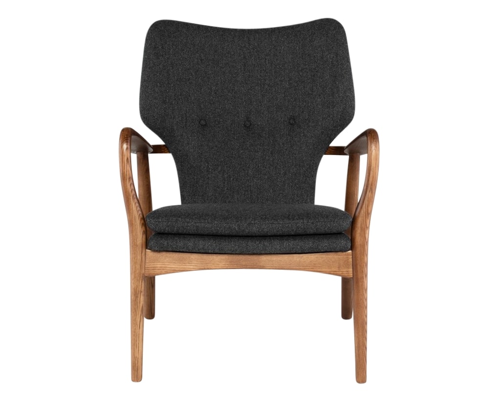Nuevo Fabric Dark Grey Tweed | Nuevo Living Patrik Chair | Valley Ridge Furniture