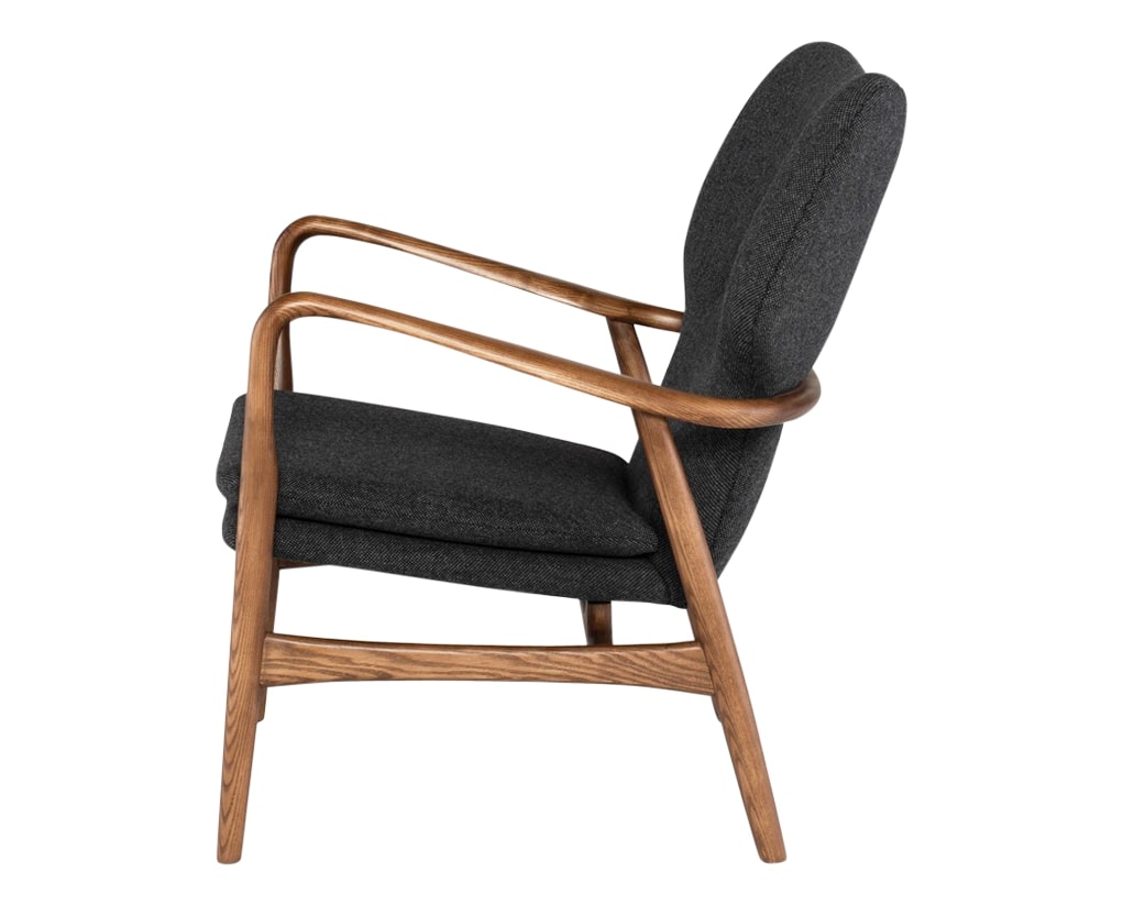 Nuevo Fabric Dark Grey Tweed | Nuevo Living Patrik Chair | Valley Ridge Furniture