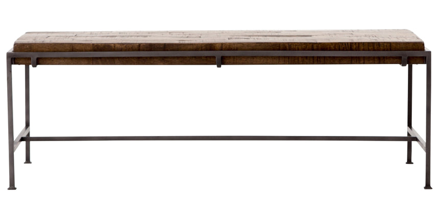 Weathered Hickory & Gunmetal Iron | Simien Coffee Table | Valley Ridge Furniture