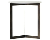 Polished White Marble with Hammered Brass Iron | Kiva End Table | Valley Ridge Furniture