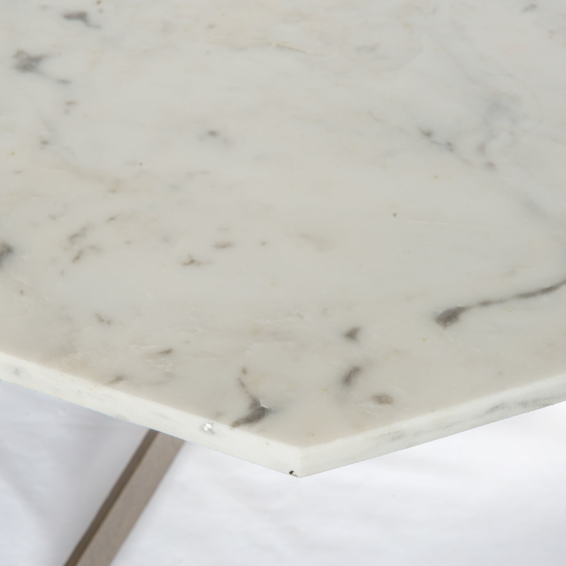 Polished White Marble with Raw Brass | Adair Coffee Table | Valley Ridge Furniture
