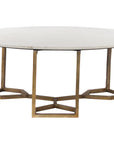 Polished White Marble with Raw Brass | Naomi Coffee Table | Valley Ridge Furniture