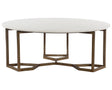 Polished White Marble with Raw Brass | Naomi Coffee Table | Valley Ridge Furniture