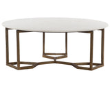 Polished White Marble with Raw Brass | Naomi Coffee Table | Valley Ridge Furniture