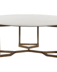 Polished White Marble with Raw Brass | Naomi Coffee Table | Valley Ridge Furniture