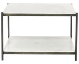 Polished White Marble with Hammered Grey Iron | Felix Bunching Table | Valley Ridge Furniture