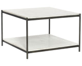 Polished White Marble with Hammered Grey Iron | Felix Bunching Table | Valley Ridge Furniture