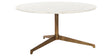 Polished White Marble with Raw Brass | Helen Round Coffee Table | Valley Ridge Furniture