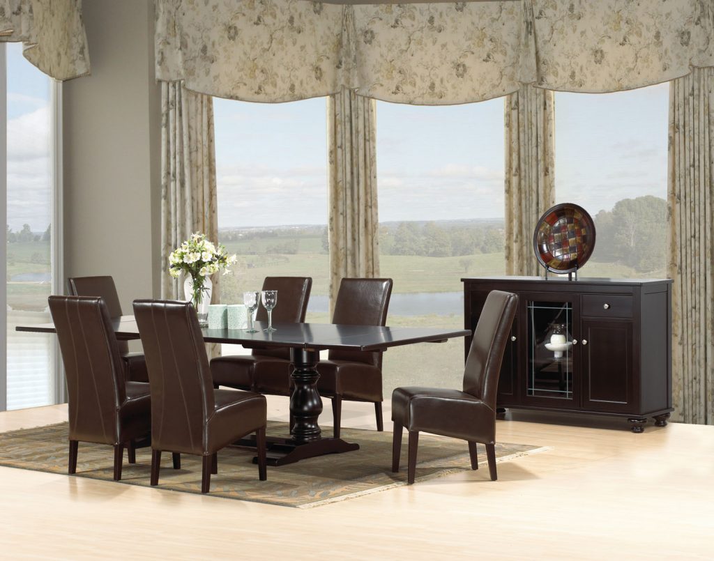 Table as Shown | Cardinal Woodcraft Jamestown Dining Table | Valley Ridge Furniture