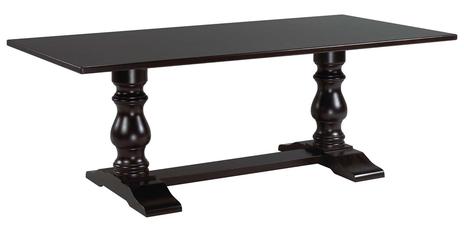 Table as Shown | Cardinal Woodcraft Jamestown Dining Table | Valley Ridge Furniture