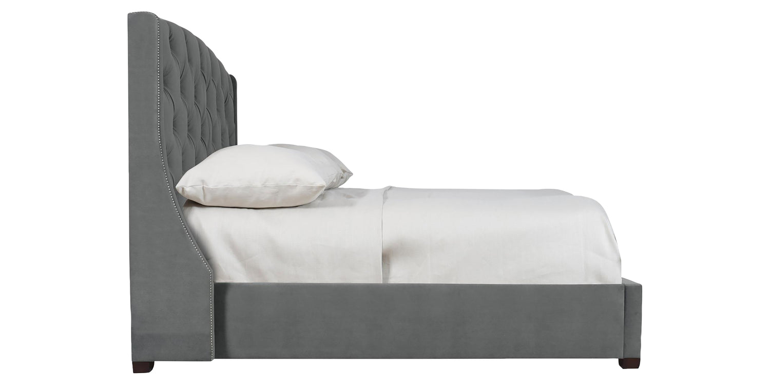 Queen Bed as Shown | Bernhardt Jordan Fabric Shelter Bed | Valley Ridge Furniture