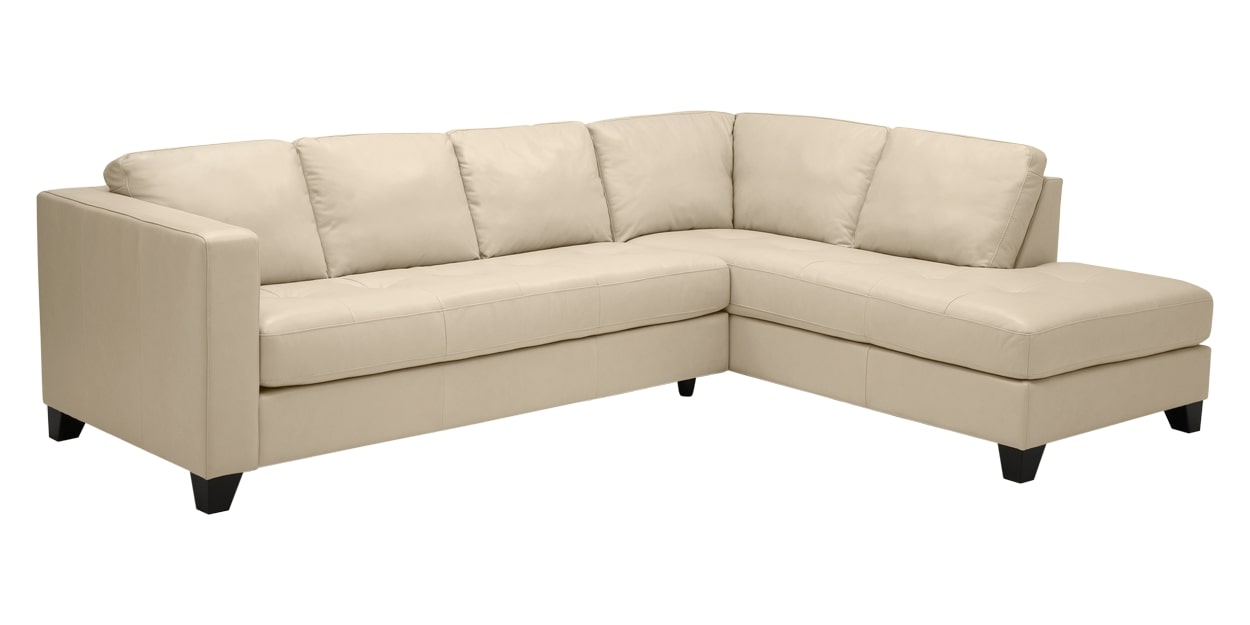 Broadway Leather Alabaster | Palliser Furniture Jura Sectional | Valley Ridge Furniture