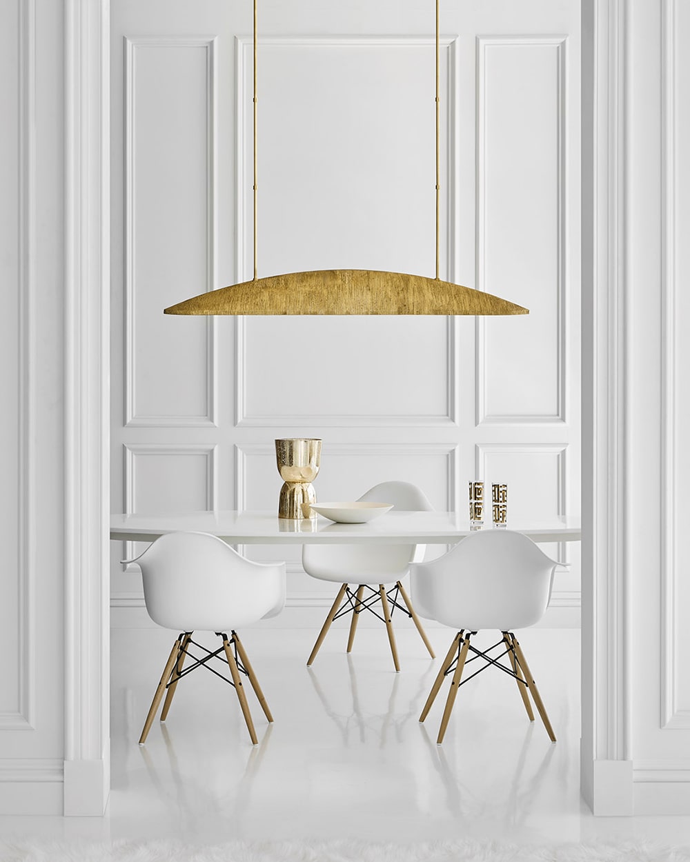 Gild &amp; Frosted Acrylic | Utopia Large Linear Pendant | Valley Ridge Furniture