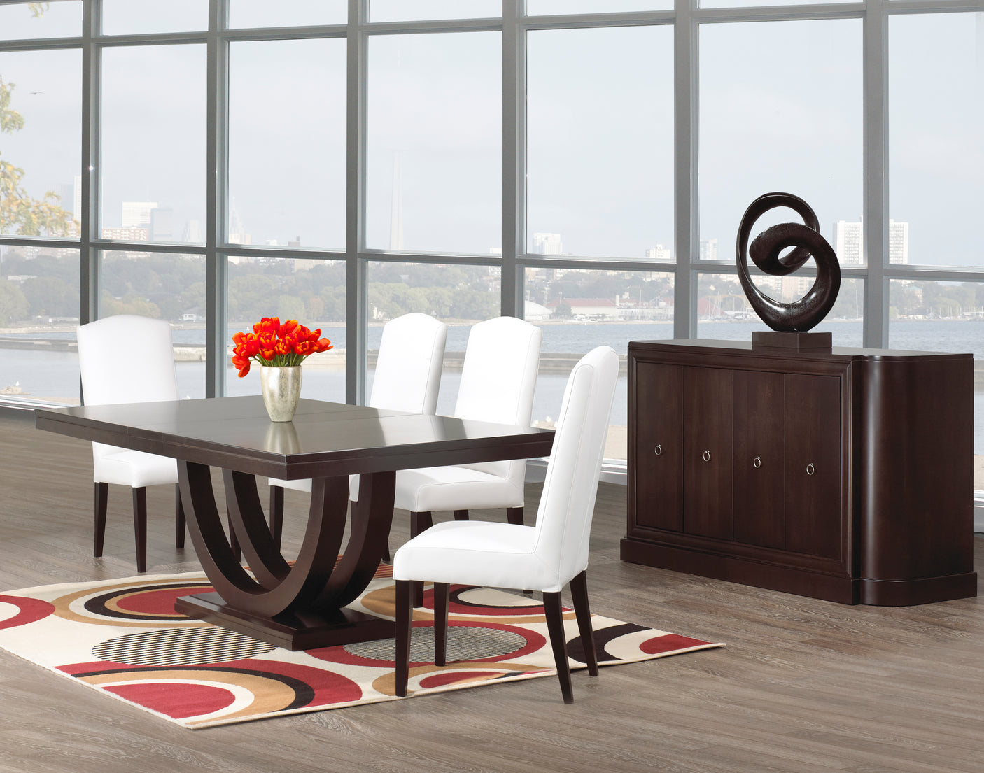 Table as Shown | Cardinal Woodcraft Metro Dining Table | Valley Ridge Furniture