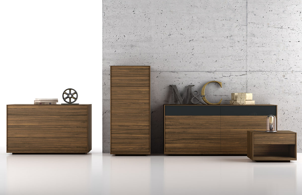 Smoked Walnut with Ebony Glass | Mobican Mimosa Double Dresser | Valley Ridge Furniture