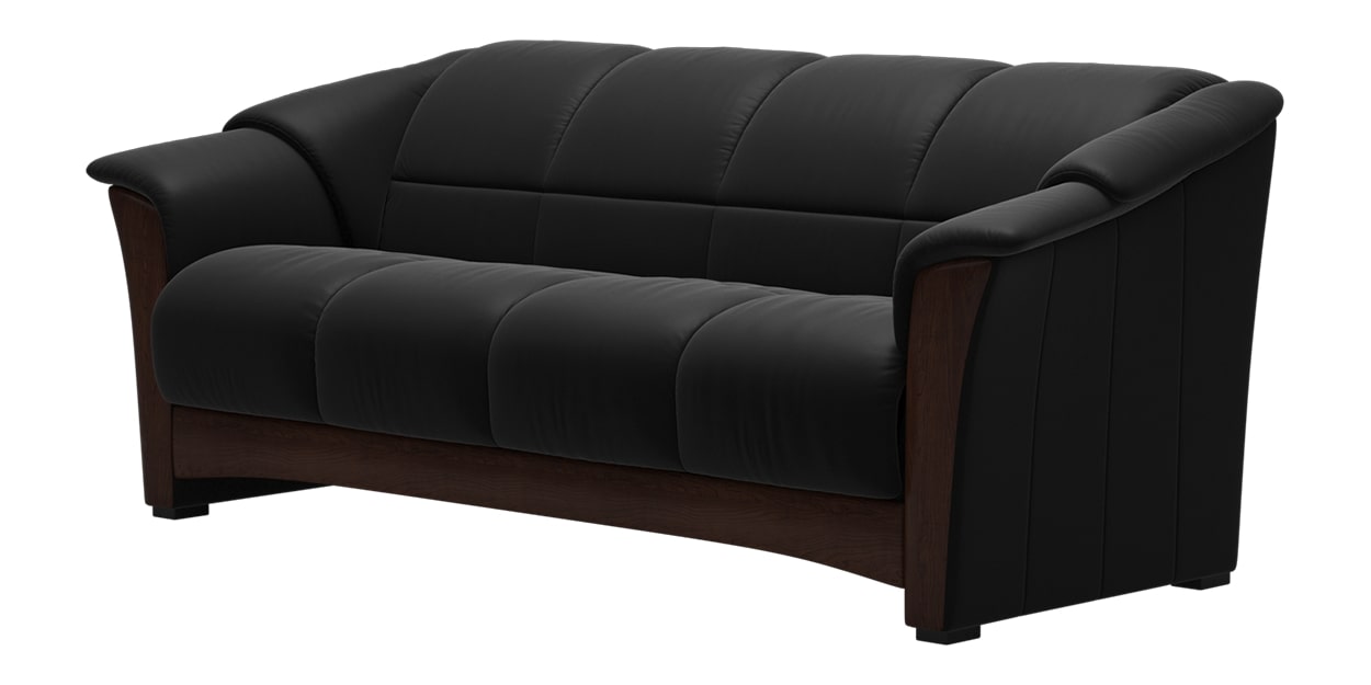 Paloma Leather Black and Brown Base | Stressless Oslo Sofa | Valley Ridge Furniture