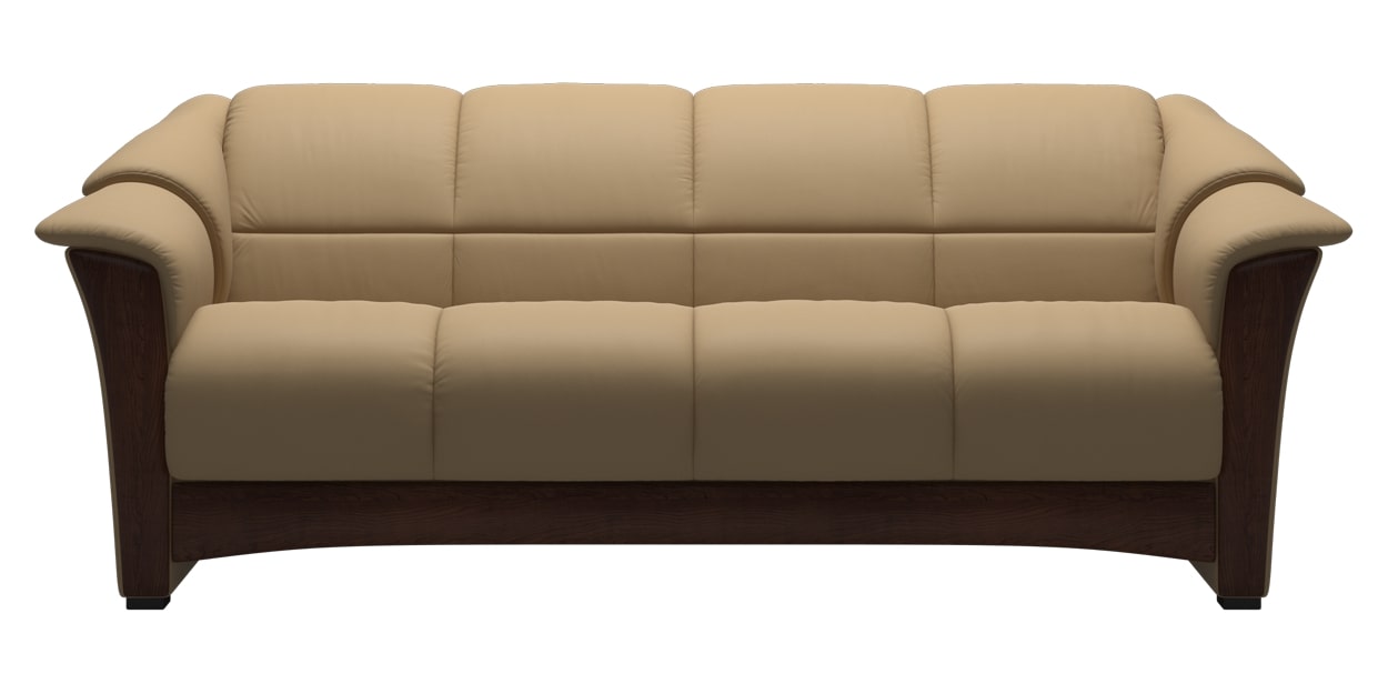 Paloma Leather Sand and Brown Base | Stressless Oslo Sofa | Valley Ridge Furniture