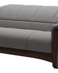 Paloma Leather Silver Grey and Brown Base | Stressless Oslo Sofa | Valley Ridge Furniture
