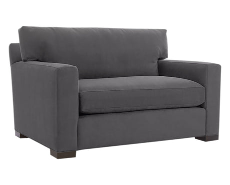 Vertual Fabric Steel with Fossil Hardwood | Camden Axel Chair & 1/2 | Valley Ridge Furniture