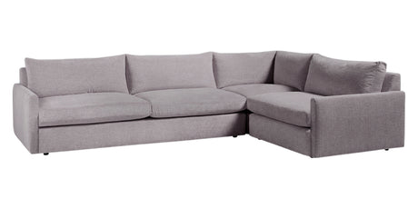 Plush Fabric Greystone | Camden Sarah L Sectional | Valley Ridge Furniture