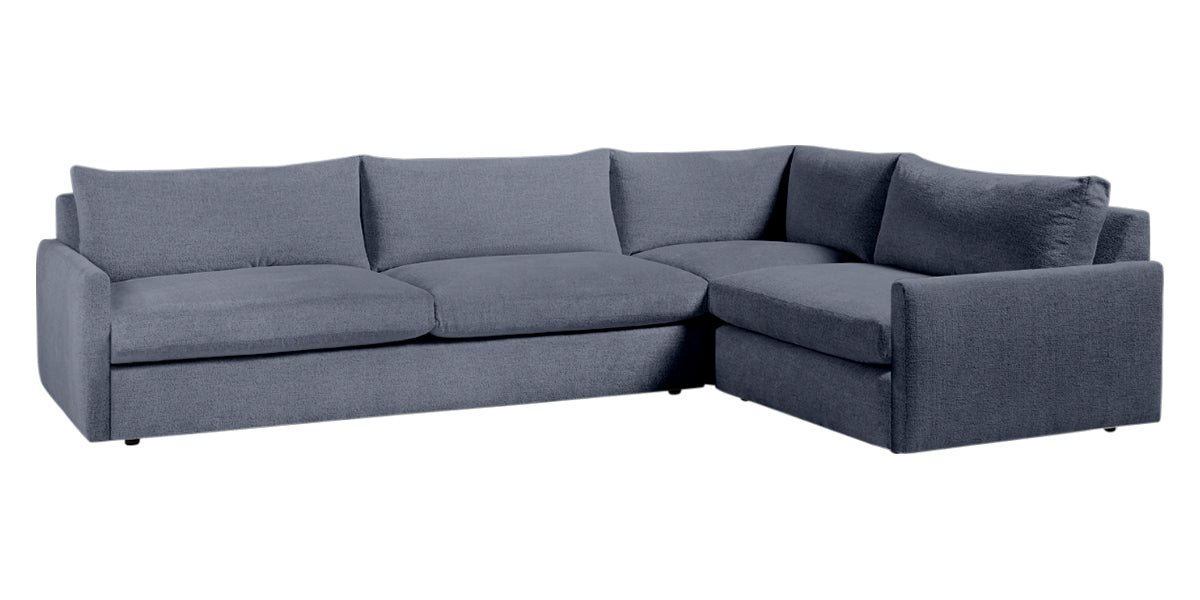 Plush Fabric Indigo | Camden Sarah L Sectional | Valley Ridge Furniture