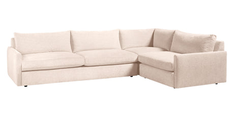 Plush Fabric Ivory | Camden Sarah L Sectional | Valley Ridge Furniture