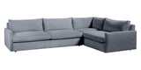 Plush Fabric Mineral | Camden Sarah L Sectional | Valley Ridge Furniture